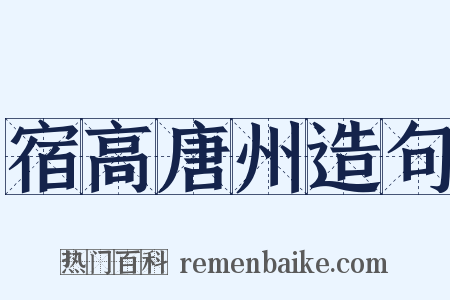 宿高唐州造句是什么意思的图片